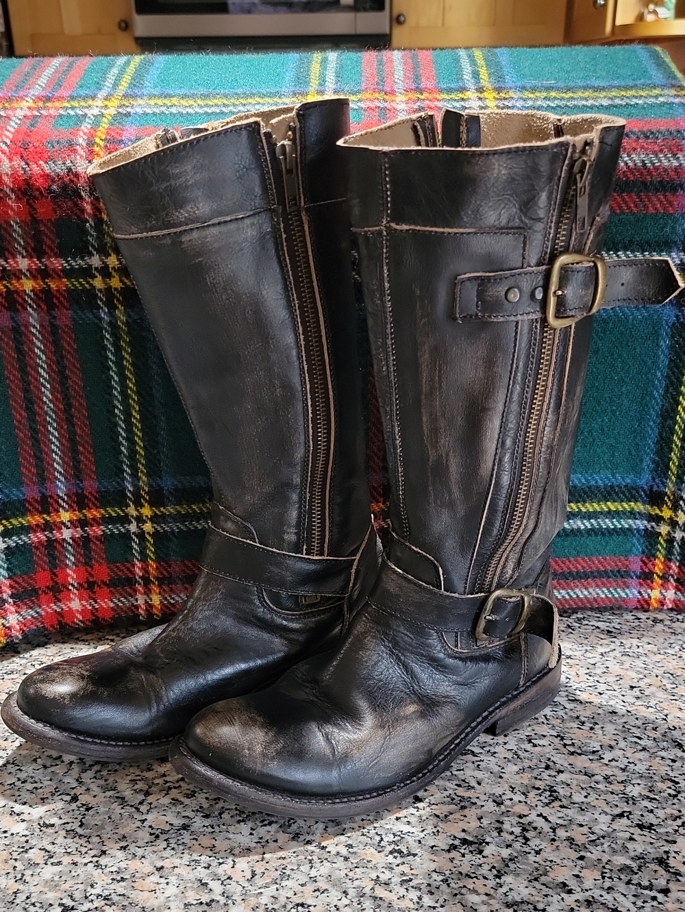 Bed Stu Gogo Boots Black Hand Wash Womens 7.5 EUC